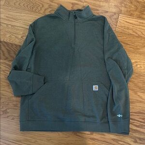 Carhartt Men's 3 XL-TALL Green Quarter-Zip Sweatshirt